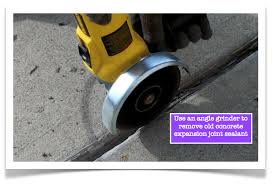 It is because sometimes, a new floor can be suitable to lay over the old one. Concrete Expansion Joints Angle Grinders Help Remove Old Sealant Expansion Joint Repair Concrete Driveway The Expanse
