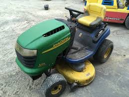 Category lawn mowers(132) riding mowers & tractors(49) outdoor power equipment accessories(500+) replacement tool parts(14) power tool accessories(13) tractor attachments(9) outdoor tools & supplies(6) pretend play & dress up(4) kitchen appliances(3). John Deere L110 Used Lawn Mower Tractor Khs Japan