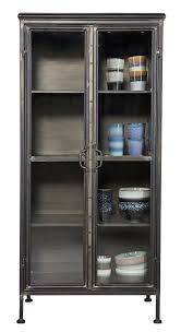 Hubsche Eisen Vitrine Furs Esszimmer Ein Klassischer Schrank Im Industrial Vintage Look Aus Stahl Geschmie Metallschranke Vitrinenschrank Regal Metall Schwarz