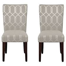Set Of 2 Parson Dining Chair Wood Gray Lattice Homepop Dining Chairs Parsons Dining Chairs Dining Chair Set