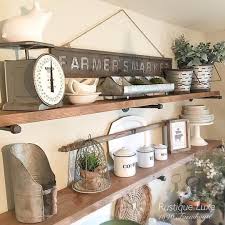 26 Farmhouse Shelf Decor Ideas That Are Both Functional And Gorgeous Farmhouse Shelves Decor Farmhouse Kitchen Decor Farmhouse Dining