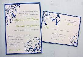 Simple Elegant Invitation In My Colors Could Tie In The Peacock Feathe Royal Blue Wedding Invitations Yellow Wedding Invitations Wedding Invitations Borders