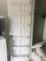 Platinum Elfa Utility Mesh Bathroom Door Wall Rack Solution The Container Store Closet Door Storage Shoe Storage Door Bathroom Doors