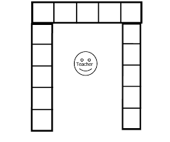 U Shaped Classroom Seating Chart Template U Shaped Classroom
