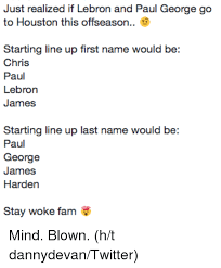 George (given name) george (surname) lake george (new south wales) george, western cape george airport george, iowa george, missouri. Just Realized If Lebron And Paul George Go To Houston This Offseason Starting Line Up First Name Would Be Chris Paul Lebron James Starting Line Up Last Name Would Be Paul George