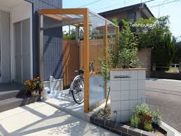 デザイン性アップのココマで自転車置場 新潟市k様邸 新潟市 長岡市 上越市 庭 外構 ガーデン エクステリア工房庭匠館 玄関アプローチ モダン 自転車置き場 おしゃれ 玄関ポーチ 階段