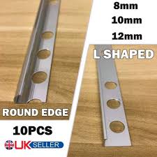 Polished aluminum corner edge tile trim round edge trim with 8mm 10mm 12mm. Aluminium 12mm Depth Round Edge Tile Trim Bright Chrome X 2 44m X 10 Lengths Heavy Duty Edging Tile Trim Buy Online In Qatar At Qatar Desertcart Com Productid 124518826