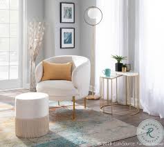Make this ariel cream velvet ottoman/ bench part of your relaxation ritual. Fringe Cream Velvet Ottoman From Lumisource Coleman Furniture