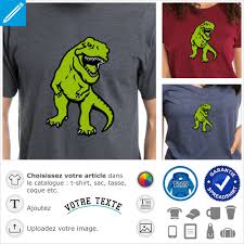 Coloriage dinosaure en couleur dessin gratuit à imprimer. T Shirt Dinosaure Opaque A Personnaliser T Rex Stylise