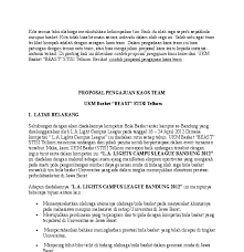 Contoh Proposal Pengajuan Kostum Sepak Bola Pdf Guru Galeri