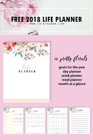 Free Monthly Calendar 2020 And Life Planner In Florals Planner Printables Free Life Planner Planner