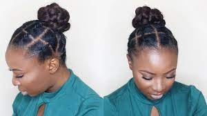 African Threading Updo On Short Natural Hair Tondie Phophi Natural Hair Styles Easy African Threading Natural Hair Bun Styles