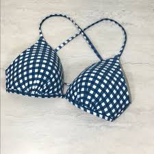 Hula Honey Gingham Print Bikini Top