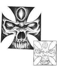 A skull face inside cross tattoo design. Iron Cross Tattoo Design Hif 00046 Tattoojohnny Com