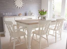 Shabby Chic Solid Pine Farmhouse Table And 6 Chairs Painted In Annie Sloan Shabby Chic Dining Tables Shabby Chic Dining Chic Kitchen