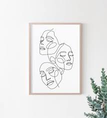 feminist art abstract face print one line poster minimalist woman art female line drawing minimal girl print continuous line art faces in 2021 abstract face art feminist art line art drawings