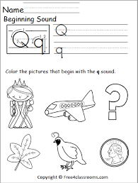 Download 43 royalty free letter q words and . Free Beginning Sounds Worksheet Letter Q Free4classrooms