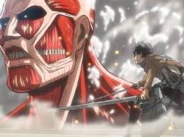 Attack On Titan Scene Eren Jaeger Vs The Colossal Titan Eren Jaeger Wallpaper