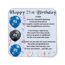 21st Birthday Greetings For Grandson Son Poem 21st Birthday Design Square Sticker 21st Birthday Quotes Happy 21st Birthday Quotes 21st Birthday Messages