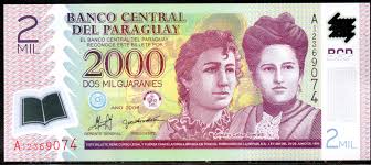 Check spelling or type a new query. Banknoten Paraguay Gs 2000 Guaranies 2008 Polymer P 228 Unc
