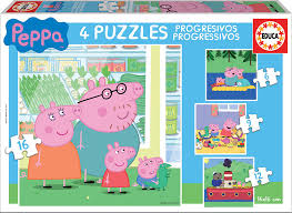 Access the seattle times jumble puzzle game online through the newspaper website using an internet. Progressive Puzzles Peppa Pig 6 9 12 16 Educa Borras