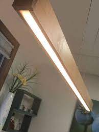 Linear Led Wood Light Fixture Featuring Rincon Power Hanging System Wood Light Fixture Wood Ceiling Lights Wood Light