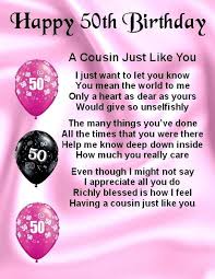 Inspirational Birthday Poem For Cousin Fridge Magnet Personalised Poem Cousin Poem 50th Birthday Free Gift Box Birthday Greetings For Mother Happy Birthday Free 50th Birthday Wishes