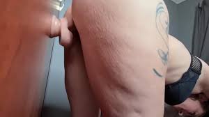 Tattoo slut with stretch marks on her ass pulls her thong to the side to  fuck dildo against the wall - XNXX.COM