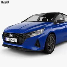 3d Model Of Hyundai I20 2020 In 2020 Hyundai Hyundai Cars 3d Model