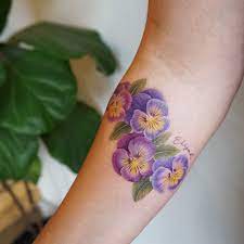 G No On Instagram Torontotattoo Tattoopeople Pansy Flowertattoo Pansies Toronto Tattoo Pansy Violet Flower Tattoos Purple Flower Tattoos Violet Tattoo