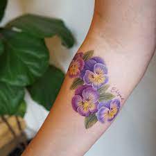 If you're a thoughtful person, it's okay to carve a pansy combined with your favorite phrase from a book or a philosophic work. 46 Pansy Ideas Pansy Tattoo Flower Tattoos Tattoos