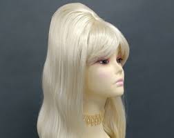 Blonde Straight Beehive Costume Wig Retro Groovy 60s Vintage Mod Bouffant  Halloween Cosplay [20-128-StBeehive-613]