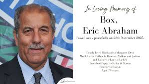 In Loving Memory of Box, Eric Abraham ❤️ Family and Friends are warmly  invited to attend Eric's Funeral Service, to be held at the; 📍 Casino  Civic Hall, 161 Canterbury Street ▪️