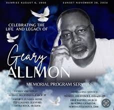 In Memory of Geary Allmon, Civic Server in Little Rock