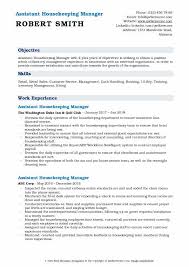 This development comes as a result of dedication and commitment to your work. Assistant Housekeeping Manager Resume Samples Qwikresume