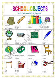 The set includes both items that students (should) have in their own school. Classroom Objects Esl Worksheet By Sandytita