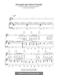 Schnappi Das Kleine Krokodil By I Gruttmann Sheet Music Band