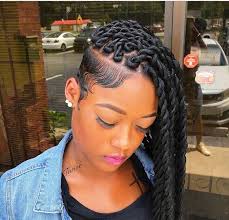 Hi Ladies See The Best Creative Braided Hairstyles Ladies Are Rocking Nowadays Check Th Braids With Shaved Sides Twist Braid Hairstyles Braids For Black Hair