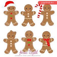 Gingerbread Man Clipart Scrapbook Printables Holiday Clip Art Set For Commercial Use Gingerbread Cookies Vectors Graphics Gingerbread Man Gingerbread Man Drawing Gingerbread Man Crafts