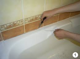 Nov 25, 2020 · a standard bathtub replacement can be purchased at your local home center and installed by a plumbing professional. How To Replace The Grout Around The Bathtub And Sink With Silicone Sealant 101cleaningtips Net