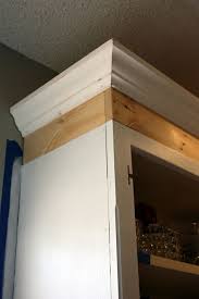 How To Add Height To Your Kitchen Cabinets Love This Idea Great Diy Idea To Make A Dramatic Impact For Little Cost Home Remodeling Home Home Diy