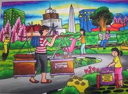 Caranya simpel dan mudah, yakni hanya memblok bidang gambar yang akan diwarnai dengan menggunakan crayon warna tertentu secara keseluruhan. Gambar Pedesaan Menggunakan Crayon Gambar Pedesaan Gambar Pedesaan Menggunakan Crayonhttp Pemandanganoce Blog Gambar Pedesaan Gambar Lukisan Pemandangan Kota