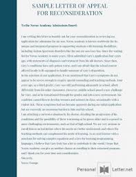 Be sure to revise the sample to fit your particular situation. Sample Letter Of Appeal For Reconsideration Professional Reference Letter Personal Reference Letter Lettering