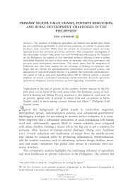 Within weeks of his inauguration as president of the philippines in june 2016, rodrigo r. Pdf Primary Sector Value Chains Poverty Reduction And Rural Development Challenges In The Philippines