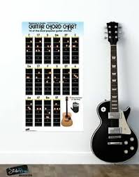 Details About Guitar Chord Chart Poster 16 Popular Chords Guide Perfect For Students And Tea