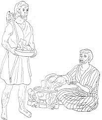 Pass out a copy of the vegetable page with the words for the memory verse on it. Jacob Esau Coloring Pages Coloring Library
