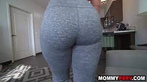 Hot step mommy in yoga pants seduces stepson 