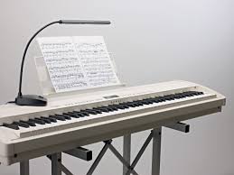 Led piano lamp black adjustable gooseneck ebony piano light. 12296 Led Piano Lamp Konig Meyer