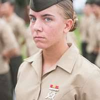 Pfc. Mackenzie A. Derosa, honor graduate for Platoon