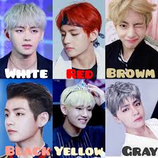 My V Looks Nice In All The Colours Bts Funny Moments Bts Memes Bts Photo